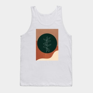 Botanical, Geometric, Minimalist, Abstract Art Tank Top